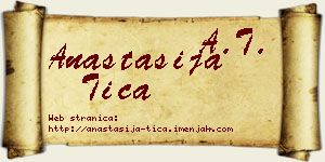 Anastasija Tica vizit kartica